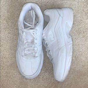 Fila white tennis shoes
